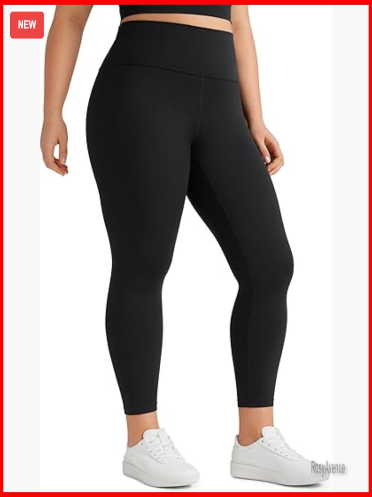 Plus Size High Waisted Leggings 25" - Buttery Soft Spandex Workout Pants